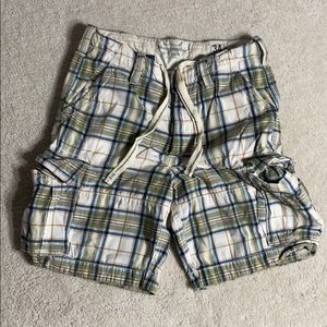 Abercrombie and Fitch vintage plaid cargo shorts